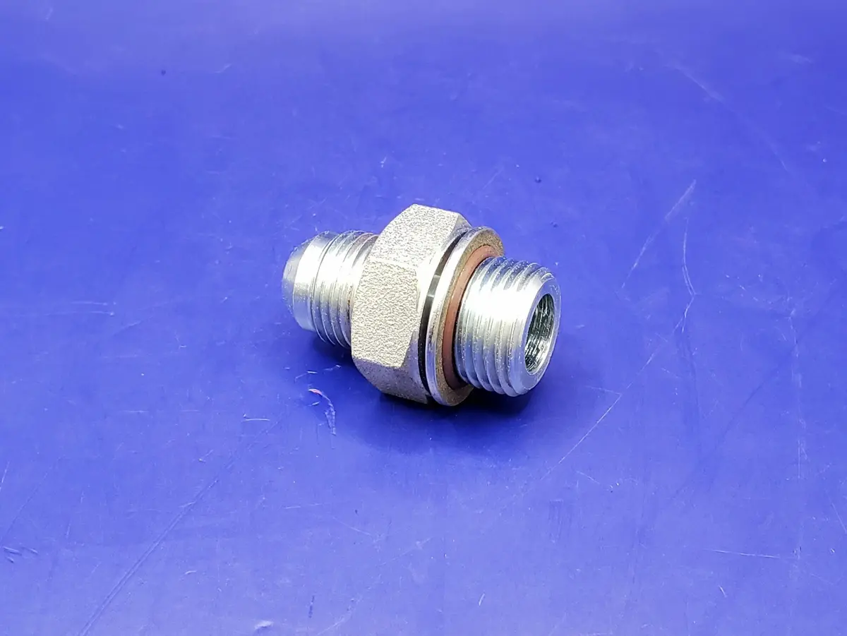 86H299: Adapter,1/2 Bspp Male To 1/2" Jic Male 1