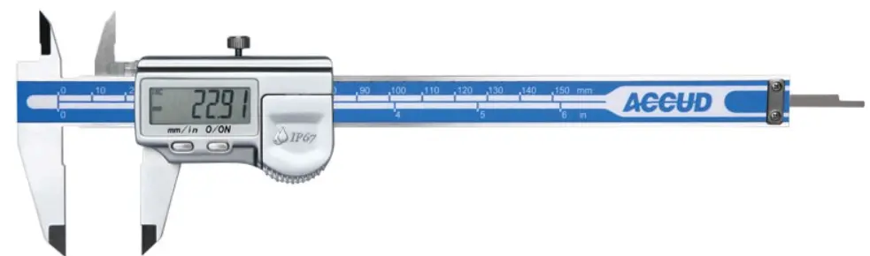 Accud 150Mm Coolant Proof Dual Scale Digital Ip67 Caliper Ac-112-006-12 1
