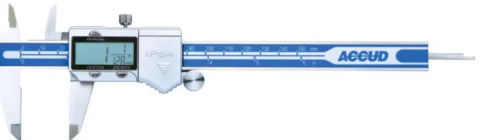 Accud 200Mm Fractional Imperial & Metric Ip54 Digital Caliper Ac-113-008-11 1