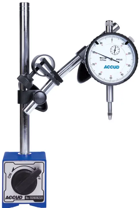 Accud 1" Dial Indicator & Magnetic Stand With Fine Adjustment Ac-280-001-02 1