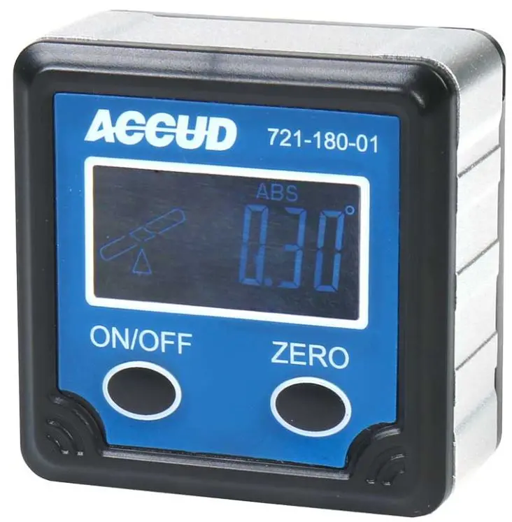 Accud Digital Level 0-360° Angle Finder Magnetic Base Ac-721-180-01 1