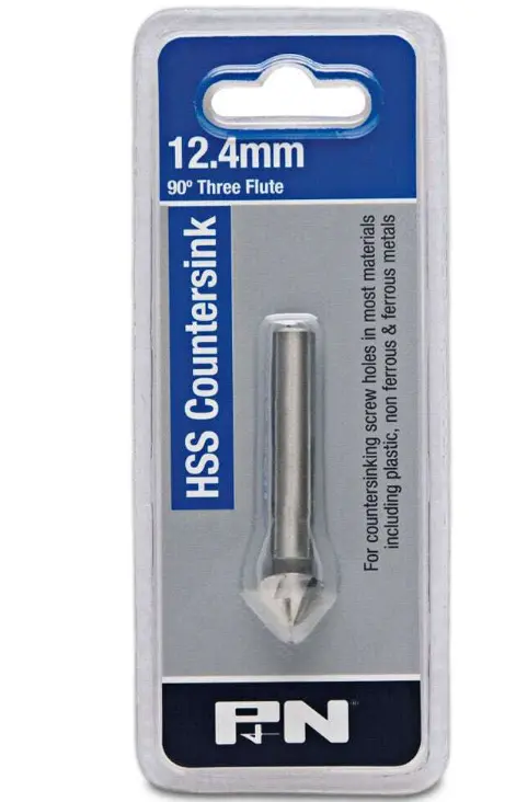 P&N  Workshop 12.4Mm 90° Countersink Bit Three Flute – Hss-107Cs0124 1