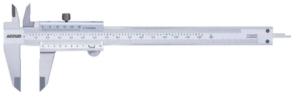 Accud 0-200Mm/0-8 Inch Dual Scale Vernier Caliper Ac-120-008-12 1