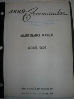 Manual, Aero Commander 560E - Maintenance 1