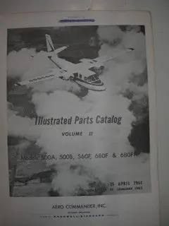 Manual, Aero Commander 500/600 - Parts 1