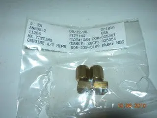 Nut, Primer/Oxygen - 1/8" Od Tube - Brass 1