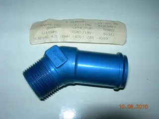 Nipple, Elbow 45' - Pipe/Hose - 3/4" Npt - 1" Id Hose 1