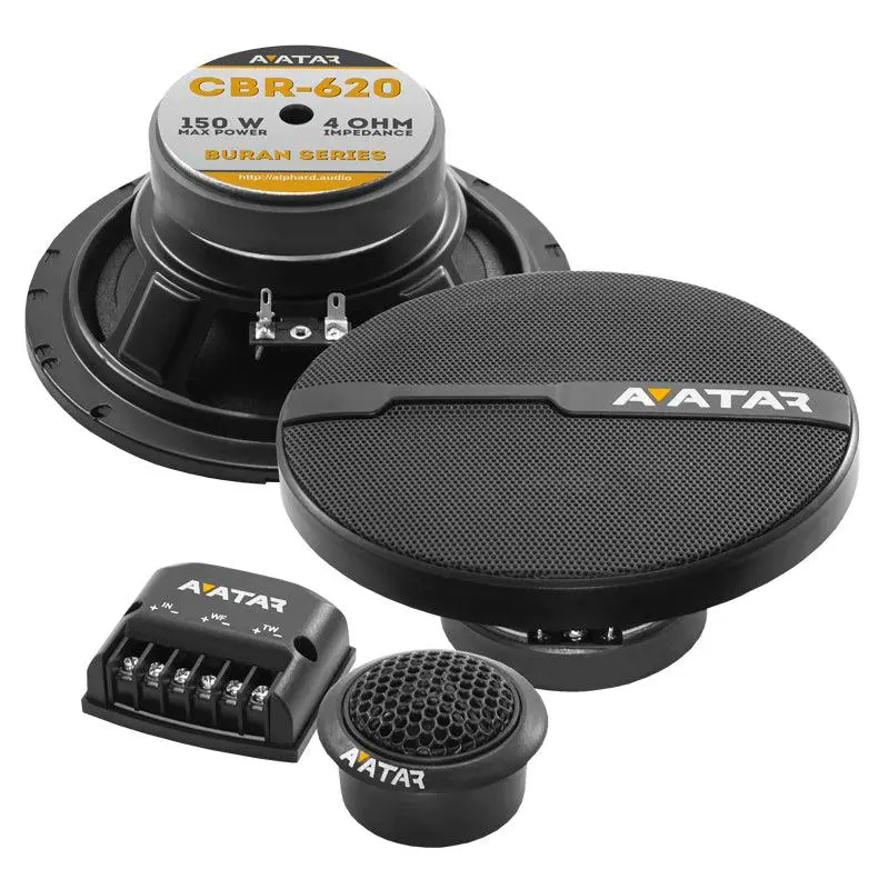 Avatar Buran Series Cbr-620 6.5" 150W 4-Ohm 2-Way Component Speakers+Tweeters 1