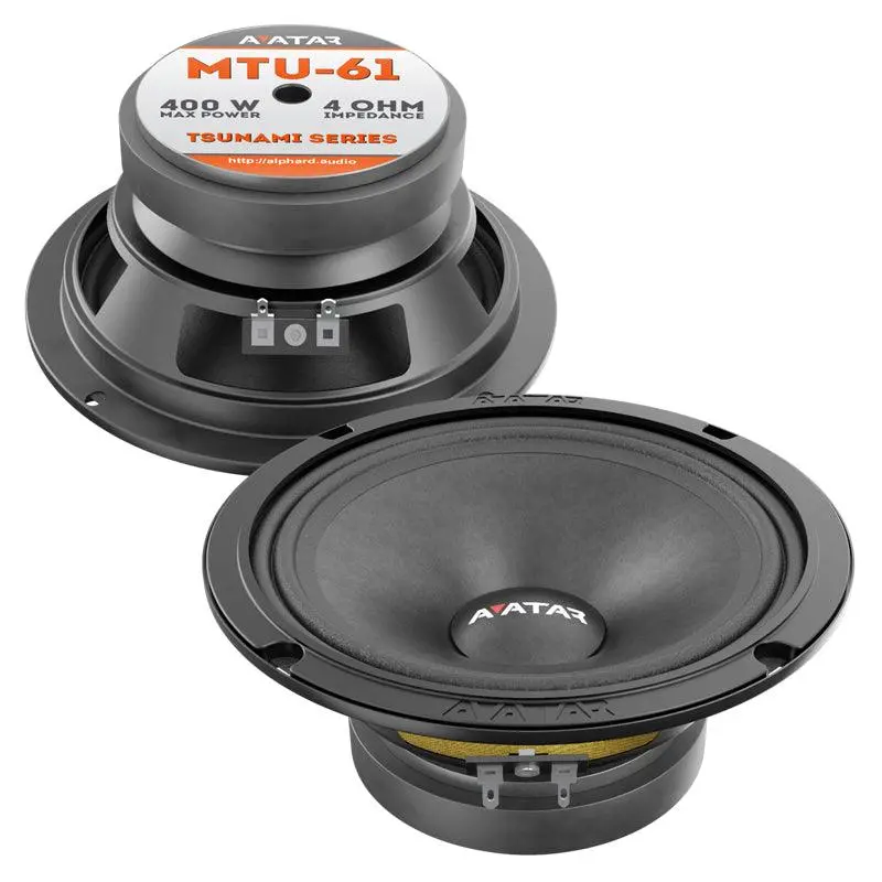 Avatar Tsunami Series Mtu-61Le 6.5" 300 Watt 4-Ohm Midrange Speakers 1