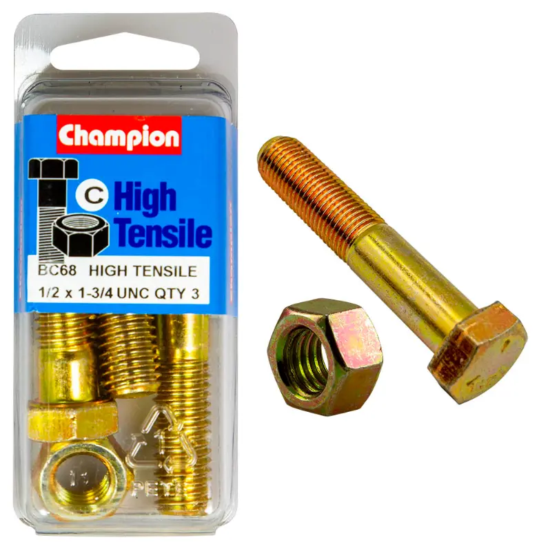 Champion Bolt And Nuts 1-3/4” X 1/2 Bc68 1