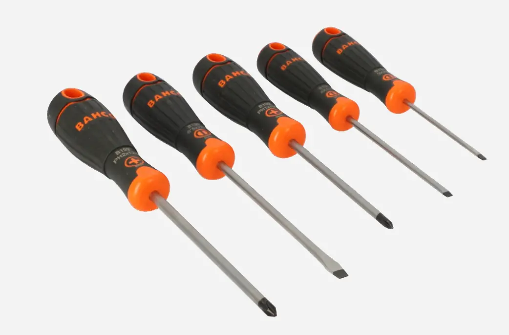 Bahco Fit Slotted Phillips Screwdriver Set With Rubber Grip - 5 Pcs B219.005 1