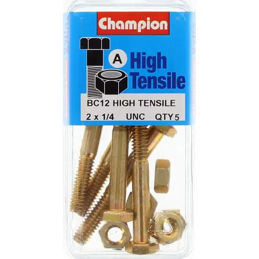 Champion Bolt And Nuts 2” X 1/4  Bc12 1