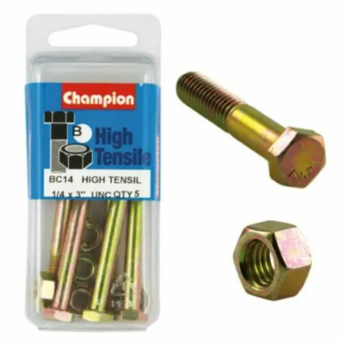Champion Bolt And Nuts 3” X 1/4  Bc14 1
