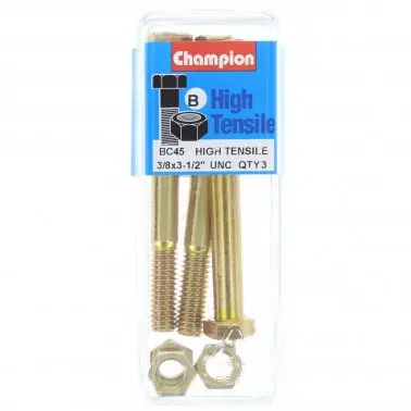 Champion Bolt And Nuts 3-1/2” X 3/8 Bc45 1