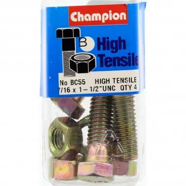Champion Bolt And Nuts 1-1/2” X 7/16 Bc55 1