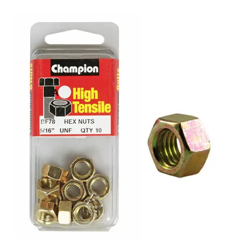 Champion Hexagon Nuts 5/16  “-Bc78 1