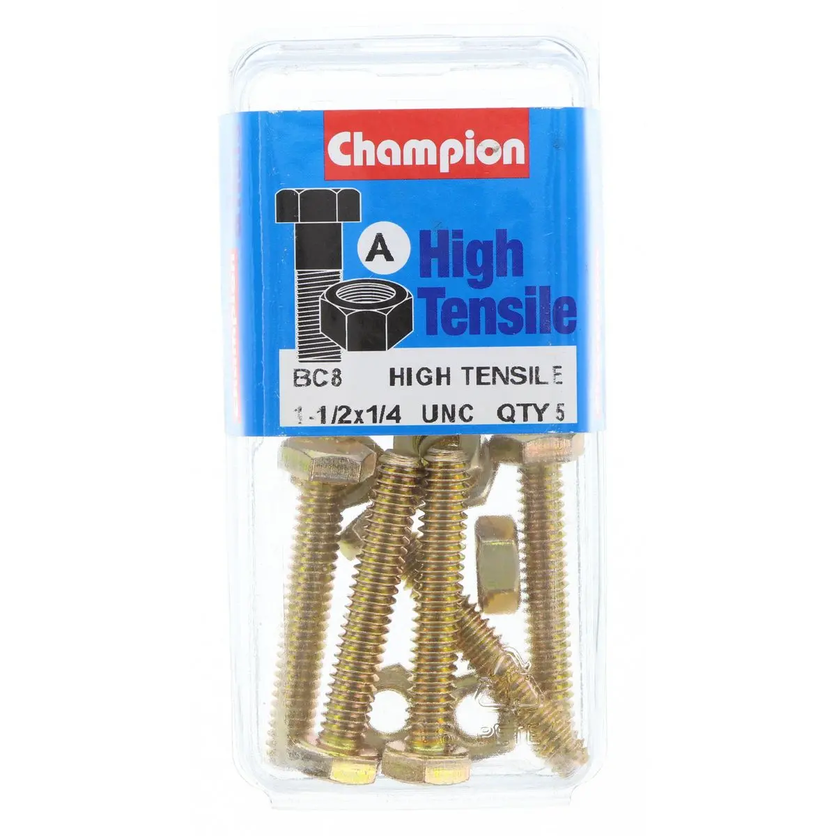 Champion Fully Threaded Set Screws And Nuts 1-1/2” X 1/4 Bc8 1