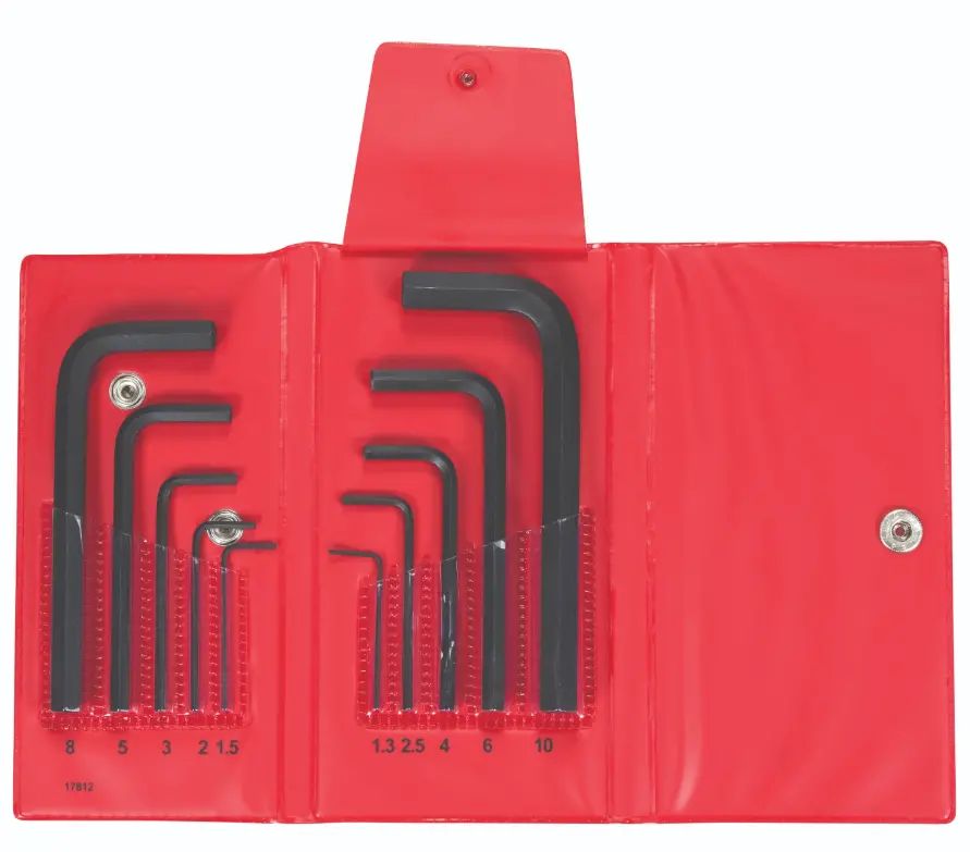 Bondhus 10 Pce Metric Short Hex Key L Wrench Wallet Set Bd00009 1
