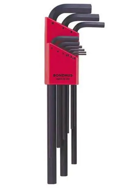 Bondhus Hex End L-Wrench Long Metric (1.5 - 10Mm) 9 Pieces Bd12199 1