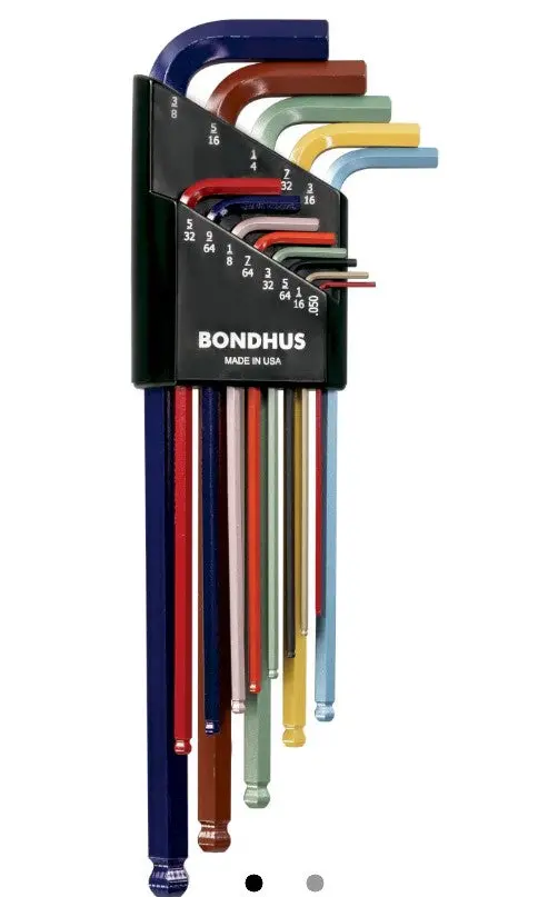 Bondhus Ball End L-Wrench Allen Key Set 1.5-10Mm   9 Piece Bd69499 1