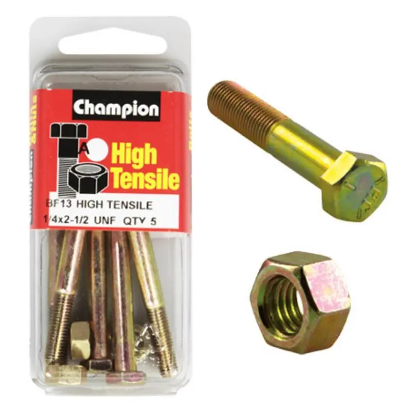 Champion Fully Threaded Set Screws And Nuts 2-1/2 X ¼ Bf13 1