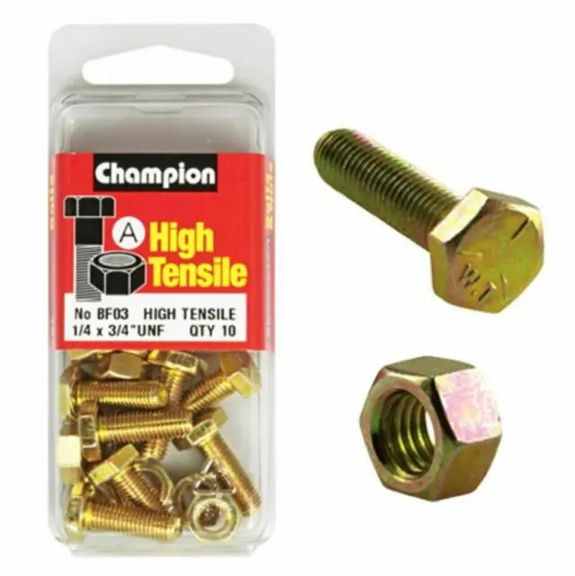Champion Fully Threaded Set Screws And Nuts 3/4 X 1/4 Bf3 1