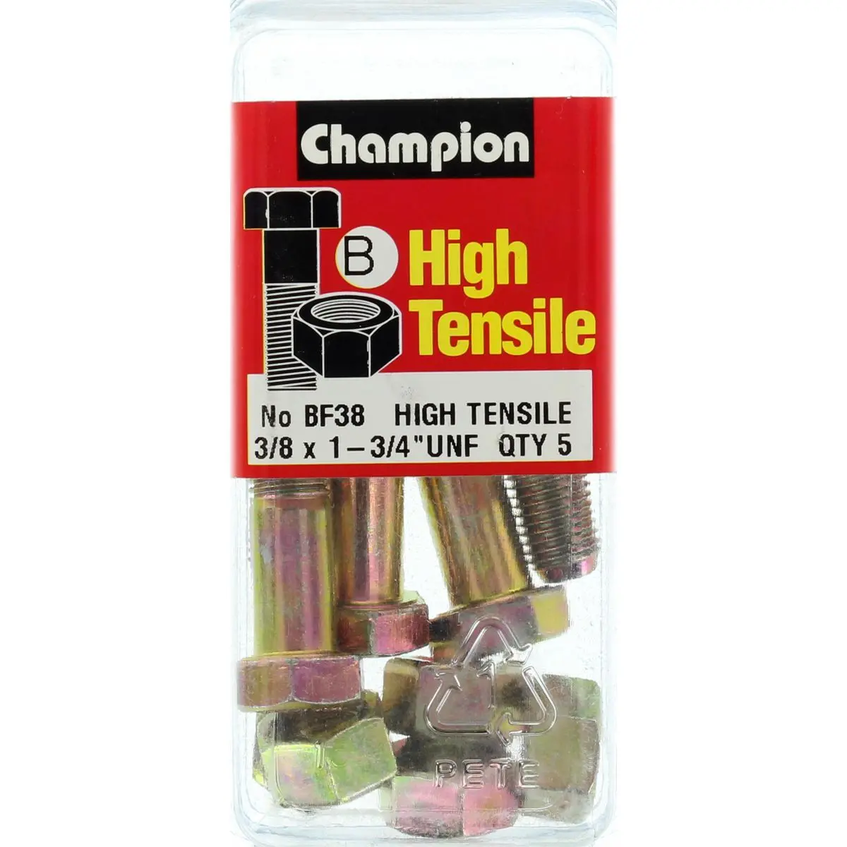 Champion Bolt And Nuts 1-3/4” X 3/8 Bf38 1