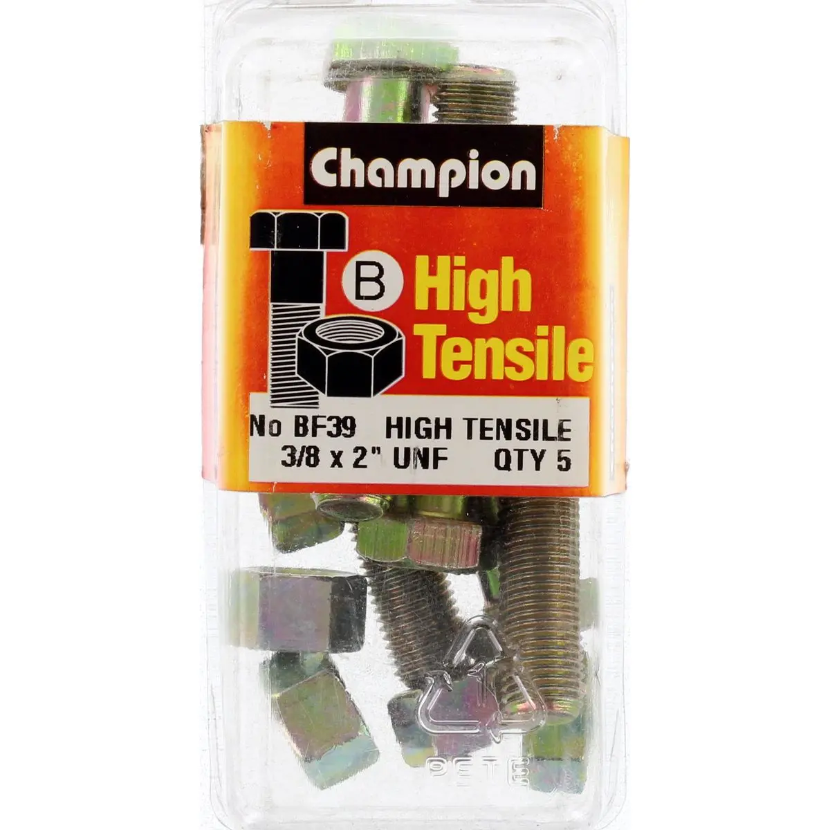 Champion Bolt And Nuts 2” X 3/8  Bf39 1