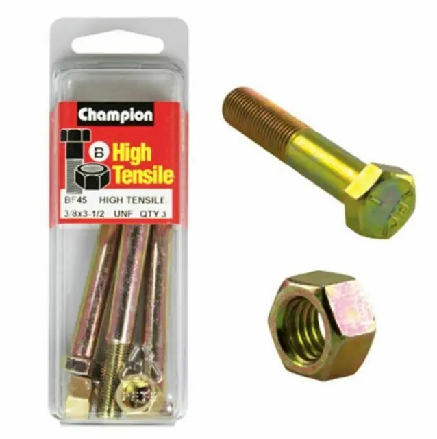 Champion Bolt And Nuts 3” 1/2 X 3/8  Bf45 1