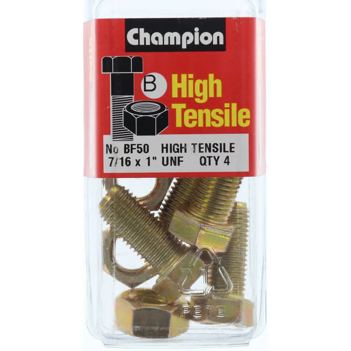 Champion Fully Threaded Set Screws And Nuts 1” X 7/16 Bf50 1