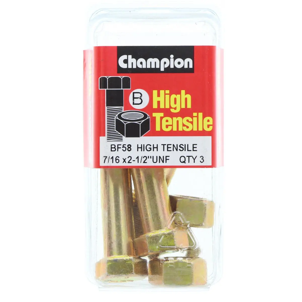 Champion Bolt And Nuts 2-1/2” X 7/16  Bf58 1