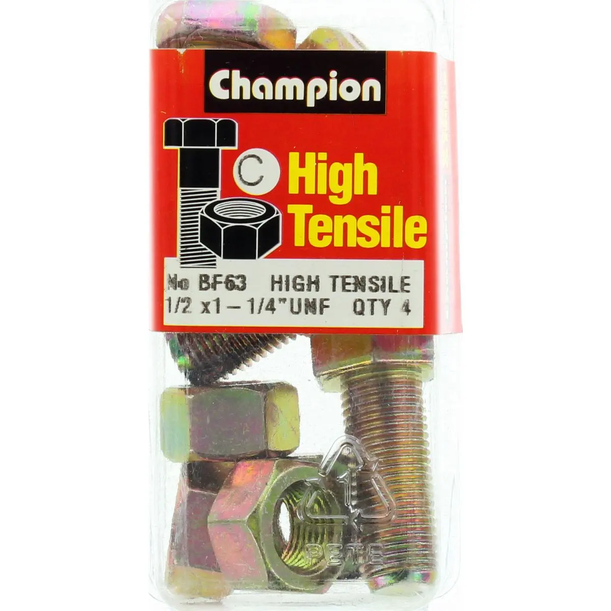 Champion Fully Threaded Set Screws And Nuts 1-1/4” X 1/2 Bf63 1