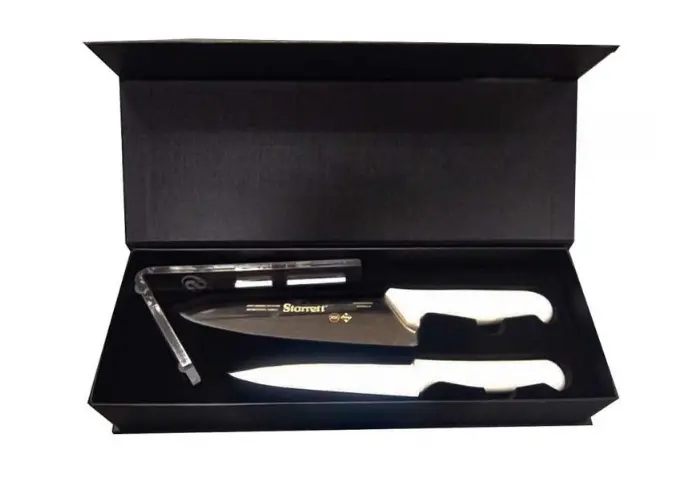 Starrett Professional 2 Piece Knife Set With Acrylic Stand Bkk-2W 1
