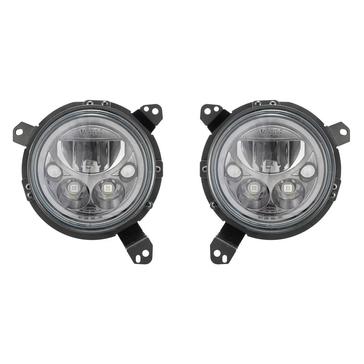 Vision X 7" Vx Headlights Blk Chrome Clear For 18-24 Jeep Wrangler Jl Gladiator 1