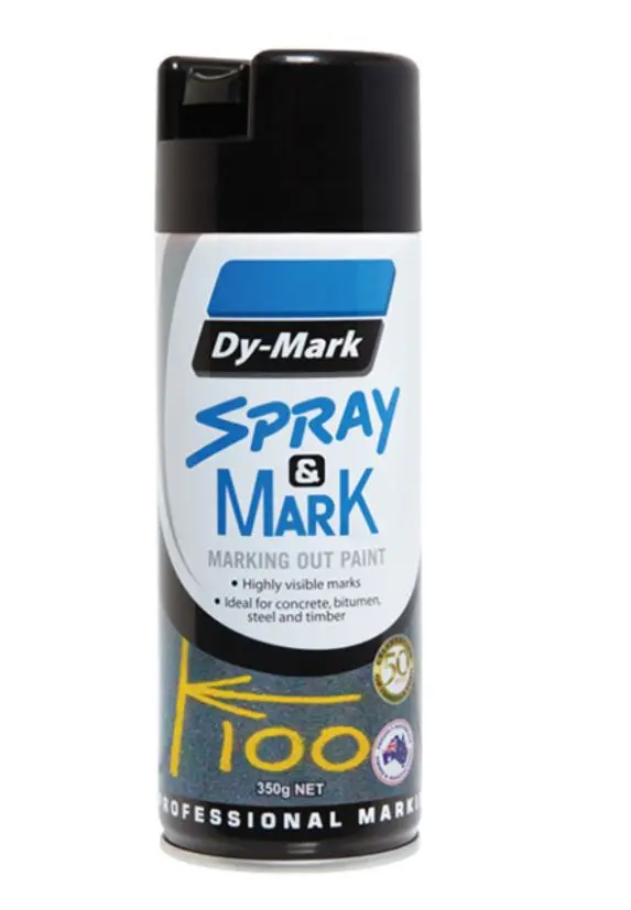 Dy-Mark Black Spray & Mark Spray Can 350G  40013501 1