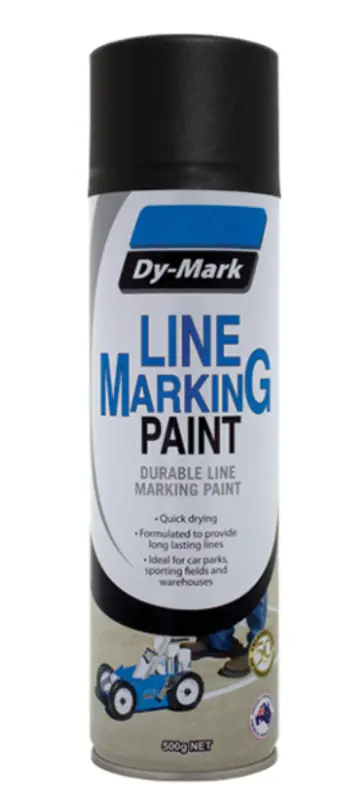 Dy-Mark  Line Marking Matt Black Aerosol 500Gm 41015001 1