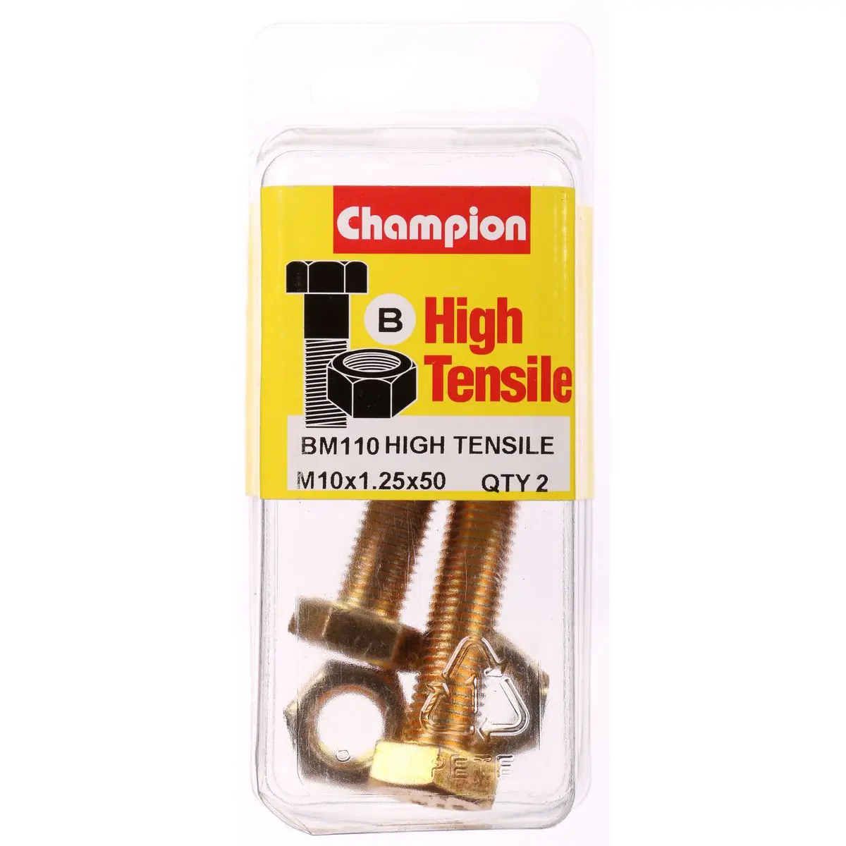 Champion Fully Threaded Set Screws And Nuts 10 X 50X 1.25 Mm- Bm110 1