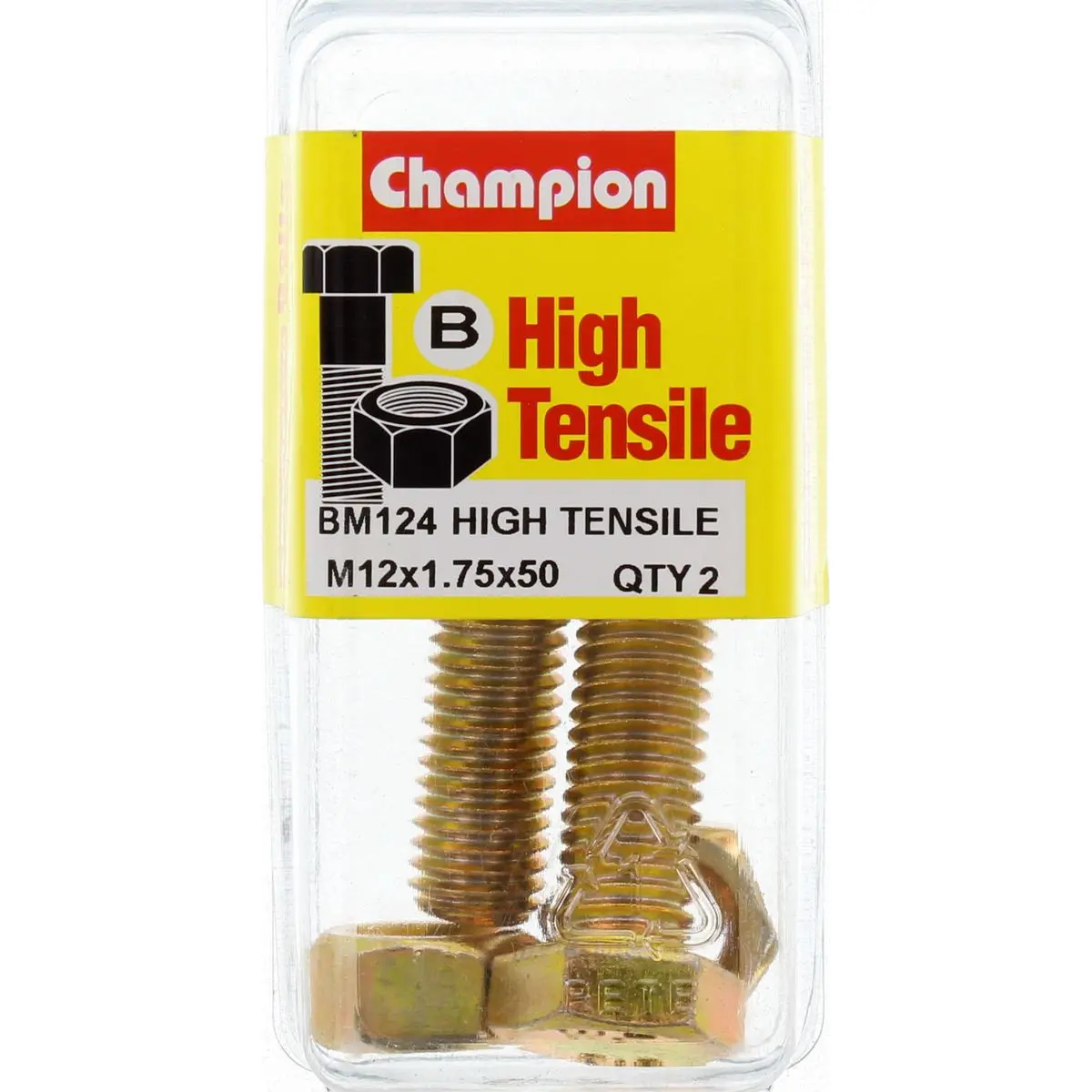 Champion Fully Threaded Set Screws And Nuts 12 X 50 X 1.75 Mm- Bm124 1