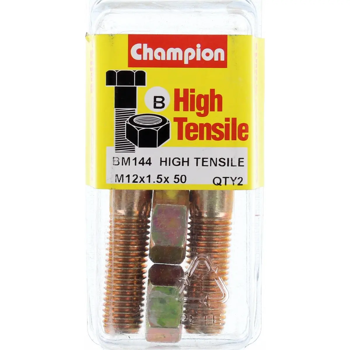 Champion Fully Threaded Set Screws And Nuts 12 X 50 X 1.5 Mm- Bm144 1
