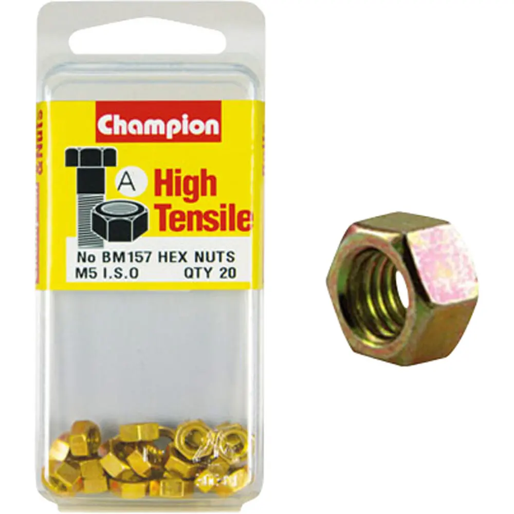Champion Metric Hex Nuts 5 X .08 Mm- Bm157 1
