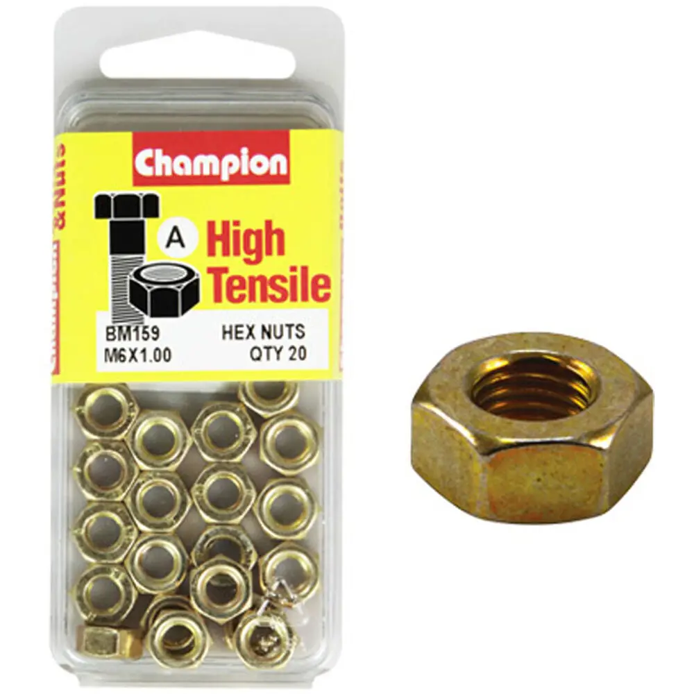 Champion Metric Hex Nuts 6 X .1.0Mm- Bm159 1