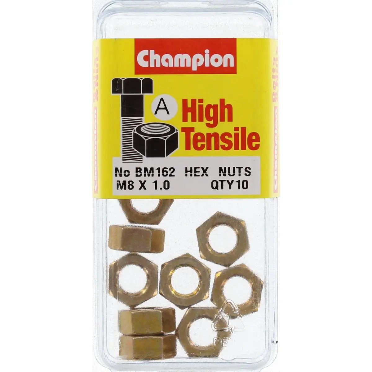 Champion Metric Hex Nuts 8 X .1.00 Mm- Bm162 1