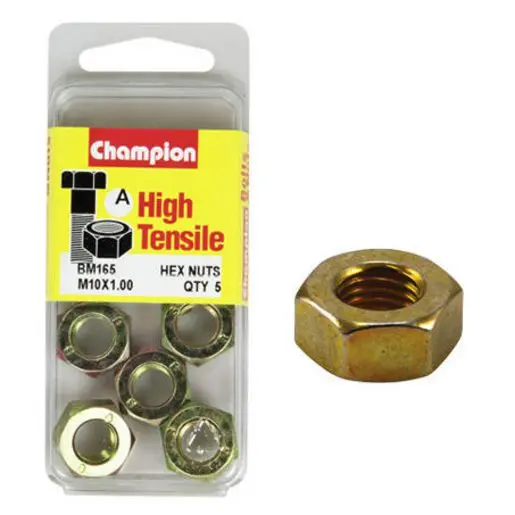 Champion Metric Hex Nuts 10 X .1.00 Mm- Bm165 1