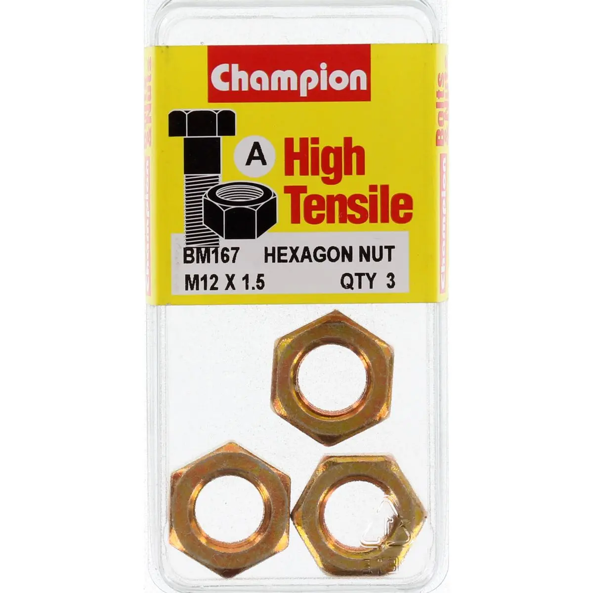 Champion Metric Hex Nuts 12 X .1.5 Mm- Bm167 1
