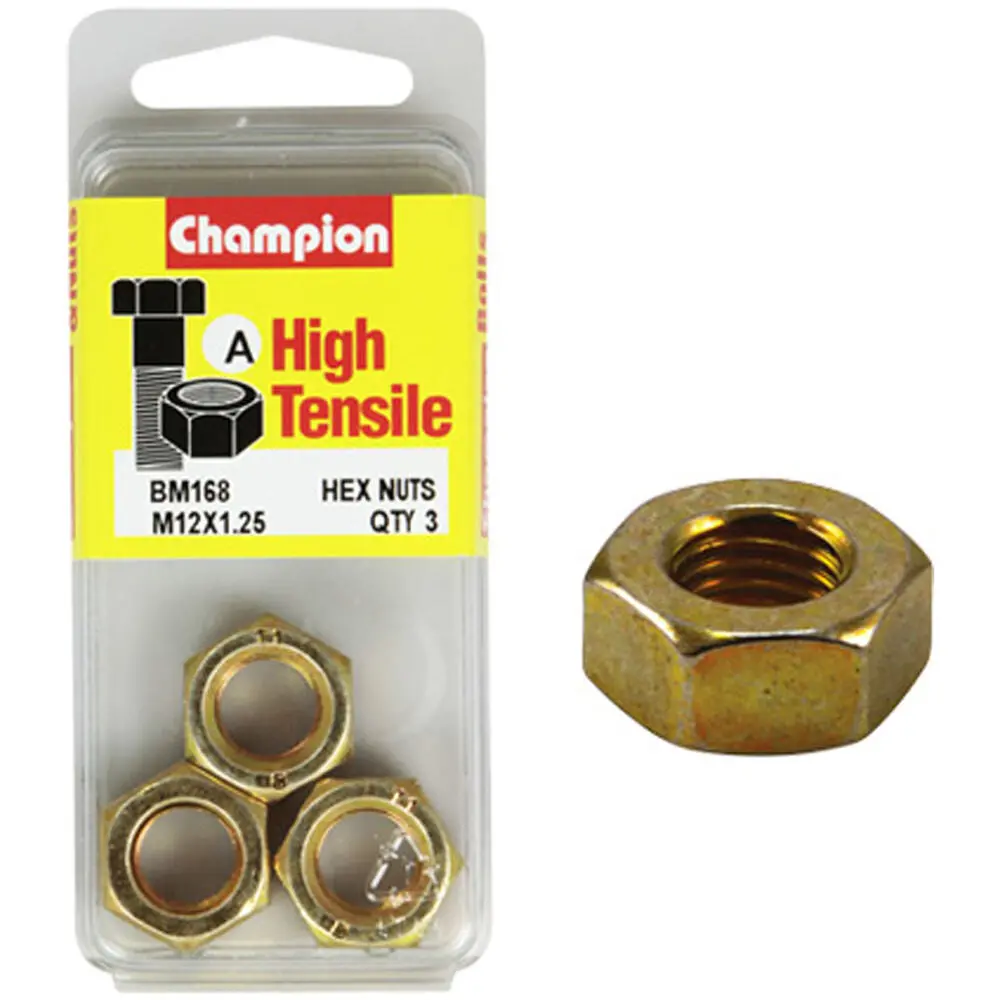 Champion Metric Hex Nuts 12 X .1.25 Mm- Bm168 1