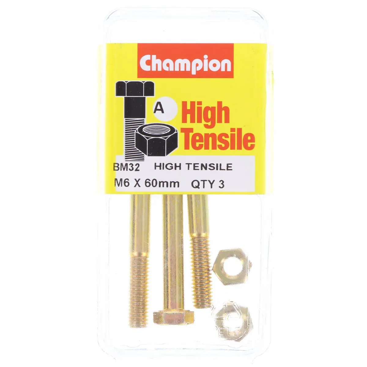 Champion Fully Threaded Set Screws And Nuts 6 X 60Mm- Bm32 1
