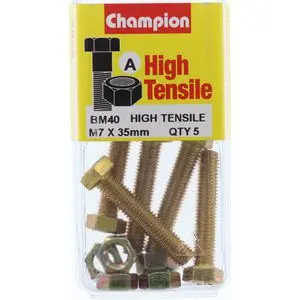 Champion Fully Threaded Set Screws And Nuts 7 X 35Mm- Bm40 1