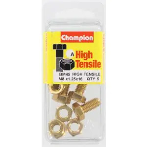 Champion Fully Threaded Set Screws And Nuts 8 X 16Mm- Bm45 1