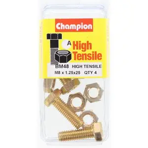 Champion Fully Threaded Set Screws And Nuts 8 X 25Mm- Bm48 1