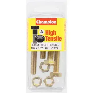 Champion Fully Threaded Set Screws And Nuts 8 X 40Mm- Bm55 1